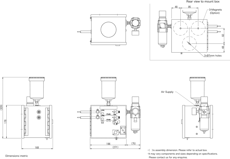 Outline dimensional drawing